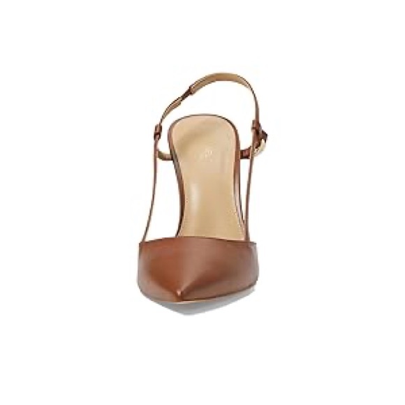 Slingback Pointed-Toe High Heels in Brown - Picture 2 of 5